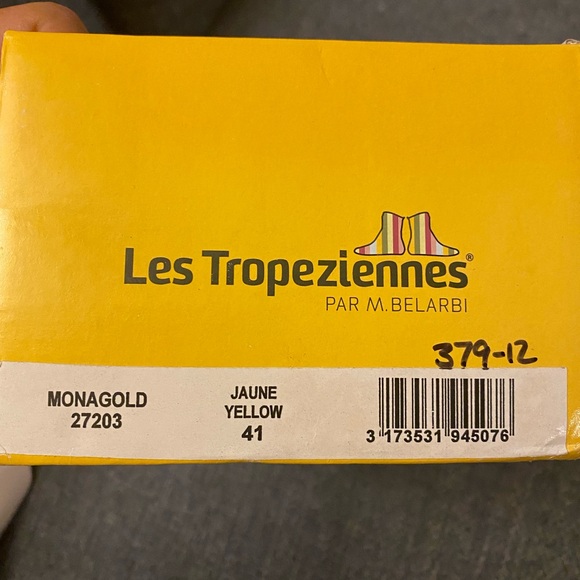 Les Tropéziennes,Womens UK 6.5 EU 41,Monagold Yellow Leather,Flat Summer Sandals - Picture 6 of 6